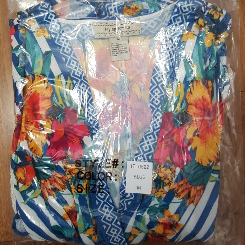 Stunning Striped Floral Blouse - Picture 3 of 4